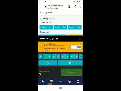Explicación Tipos de apuestas en Betplay para Fútbol.