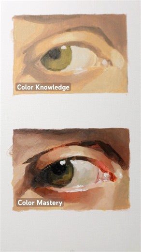 How to Paint a Realistic Eye with Oil Color | Color Knowledge VS Color Mastery #oilpainting #eye
