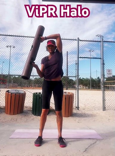 Upper Body Mobility: ViPR Halo. #powerforwardjourney #ViPR