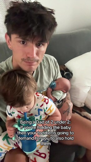 Jealous Dad Holding Two Babies | Joey Stevens