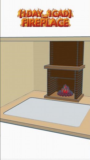 [1DAY_1CAD] FIREPLACE #shorts #tinkercad #project