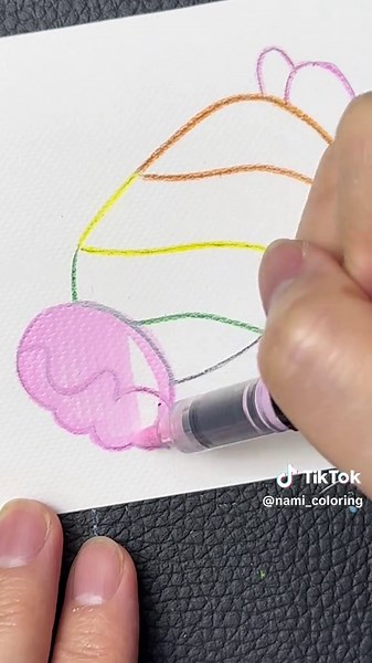 Marker drawing🍬 #asrm #coloring #painting #satisfyingvideo #relax