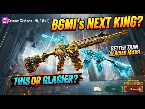Finally Got CRIMSON SKYBLADE M416! 🔥 Better Than Glacier?