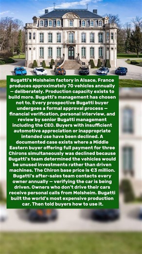 Bugatti Builds 70 Cars a Year. Each Owner Is Personally Approved by Bugatti's CEO