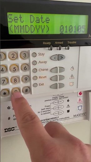 DSC pc4020 set the time (code then press 9)