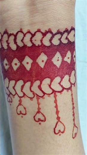 Beautiful Heart Bracelet Mehndi Design ❤️ | Easy Mehndi for Beginners #shorts