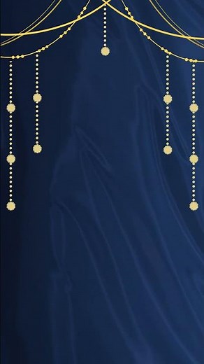 Elegant Royal Blue Wedding Invitation Background | Festive Gold Theme Design