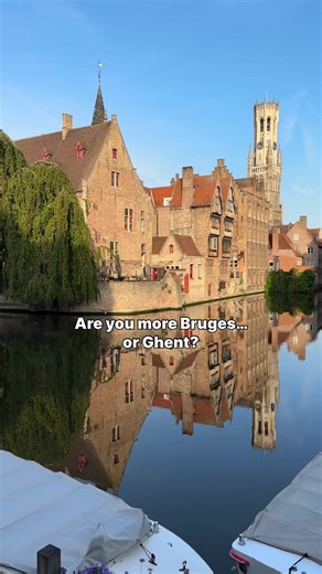 Bruges or Ghent? Fairytale or local & lively? 📍 Belgium 🇧🇪 #bruges #ghent #belgiumtravel #europeantravel #travelreels