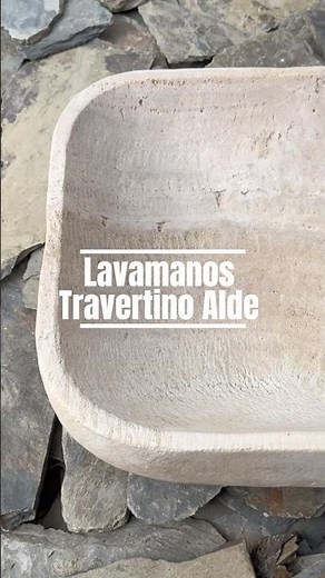 Lavamanos en piedra travertino Alde