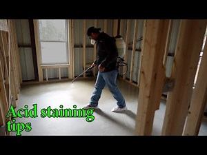Step by step on how to spray concrete acid stain - S3E9