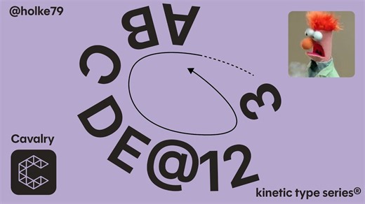 【Cavalry教程中字】 动态排版 | 一招让文字拥有丝滑的运动轨迹 | KTS教程 (中字)