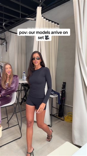 our models arriving on set to slay every look 🤏✨ #echtapparel #womensactivewear #onset #models #fitcheck
