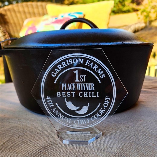 Custom Chili Cook-off Award Trophy, Personalized Chili Cookoff Prize, Best Chili 1st Place Gift, Food Competition Award, Gift for Cooks - Etsy