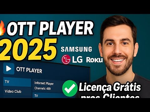 App OTT PLAYER 2025 - COMO INSTALAR E CONFIGURAR ! TV SAMSUNG LG & ROKU