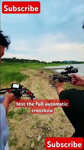test the full automatic crossbow