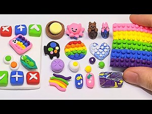 DIY How to Make 16 Clay Miniature Fidget Toys🍭