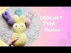 Easter Bunny Peep Plushie - No Sew Crochet Tutorial