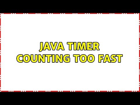 Java Timer counting too fast