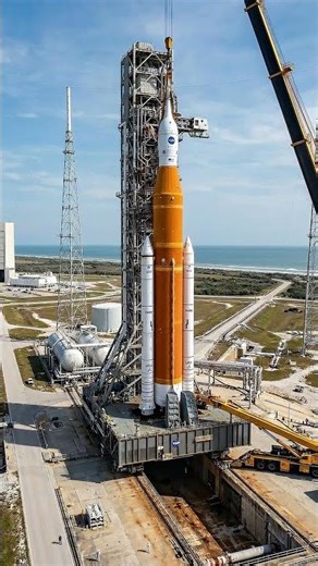 Assembly of NASA rocket on Kennedy Space Center Launch Complex #nasa