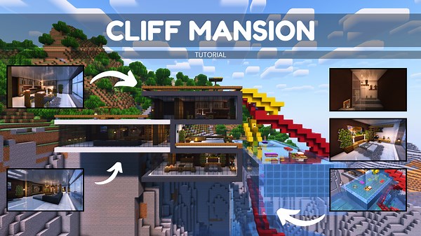 How to Build a Cliff Mansion in Minecraft ⛰️ | Quick Build Tutorial