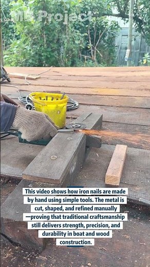 Hand-Forged Iron Nails Made with Simple Tools | Traditional Craftsmanship