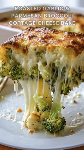 Broccoli blanched lightly. Mix with roasted garlic, Parmesan, mozzarella, salt, pepper. Bake at 375°F for about 25–30 minutes. Creamy, cheesy, golden, veggie-packed comfort. Ingredients ➤ 4 cups broccoli florets ➤ 1 head garlic ➤ 1 tsp olive oil ➤ 1.5 cups cottage cheese, blended ➤ 2 large eggs ➤ 1/2 cup grated Parmesan 2 tbsp for topping ➤ 1/2 cup shredded mozzarella ➤ 1/2 tsp onion powder FULLL Recipe in First Cօʍʍеոτ 👇👇 | Nessy Recipes