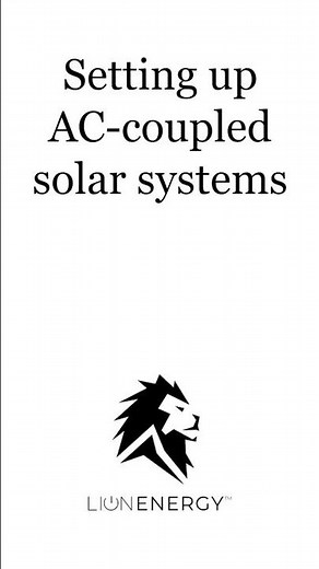 Setting up AC-coupled solar systems