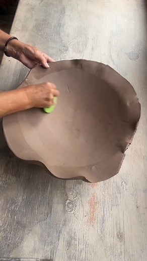 Here I’m demonstrating how to join two large bowls together to create a large piece of a Totem. I find the practice of rolling coils to be deeply relaxing and therapeutic. A few tips… squeeze the clay into a sausage shape before beginning the roll and when rolling use the whole hand . Don’t press too hard to begin. You will need to gauge when to slow down and when to speed up as the coil lengthens. Coils aren’t as easy as one would imagine but they are an integral part of hand building and pract
