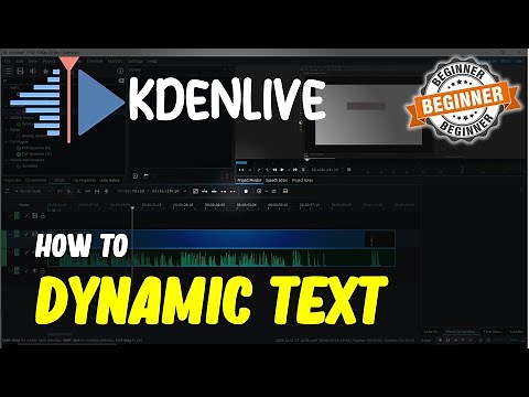 Kdenlive How To Dynamic Text