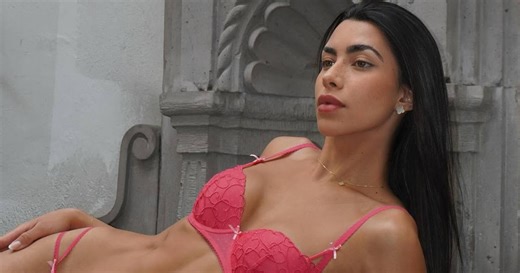 Gabrielle Maya – Beautiful Transgender Model in Sexy Women Red Lingerie Bra & Panty Sets Photoshoot