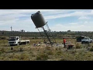 Erecting a tank stand | Venter Drilling WP
