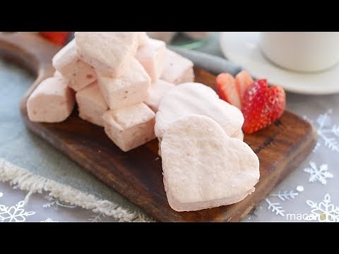 ふわしゅわむちむち！ たっぷりいちごの 生マシュマロの レシピ 作り方