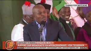 "Kalonzo nilianza kusoma juu yako nikiwa class one, sasa nimekuwa mkubwa nikakuwa mjumbe na nimepata ukivaa sufuria kwa kichwa!"~ Eric wa Mumbi roasts Kalonzo as he watches. | Lightcast TV Kenya