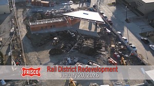We’re keeping an eye on the redevelopment of the Rail District with our #FriscoFlyover. Crews are working on the enhancements along Main Street and traffic is flowing. Work on the parking garage has shifted mostly to the interior and the 4th Street Plaza is starting to take shape. Please continue to visit downtown businesses during the project. Find public parking, view the construction timeline, and more on the Rail District story map. Link to it at FriscoTexas.gov/Downtown. | City of Frisco TX