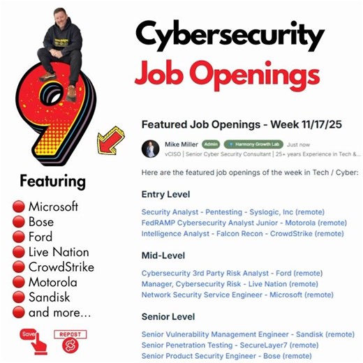 9 Cybersecurity Jobs | Entry Level | Mid Level | Senior Level | Remote Jobs | Pentesting | SOC