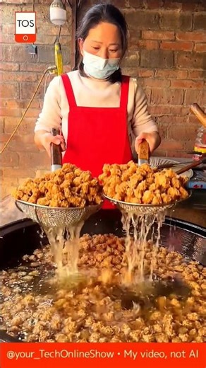 CRISPY MAGIC 🍠 sweet potato balls the old way 🥢#shorts #crafts #skills #foodcraft #heritage
