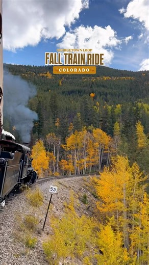 🍂FALL ACTIVITY🍂 TAKE A RIDE ON THE GEORGETOWN LOOP RAILROAD. SHARE THIS IN THE GROUP CHAT! The @ georgetownlooprr is a historic narrow-gauge railroad that operates year-round and is especially popular in the fall. The ride takes about an hour and 15 minutes, traveling through the mountains with views of changing aspens and seasonal foliage. Departing from Georgetown, about 50 minutes from Denver 🙌 it’s an easy day trip with multiple departures daily. Advance reservations are recommended, as f