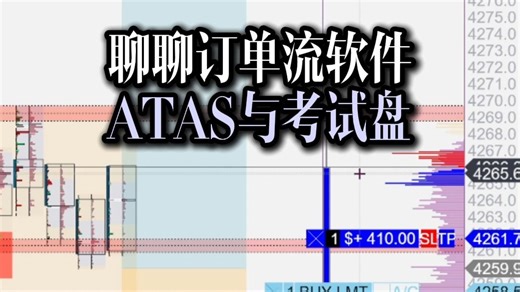 聊聊订单流软件ATAS与考试盘