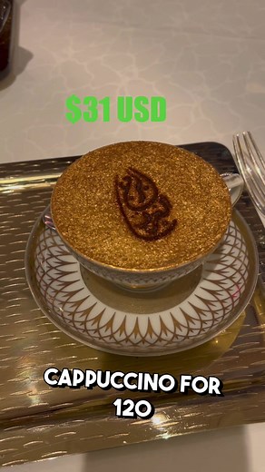 Dining at a 7 star hotel. #foodie #foodreview #review #foodtiktok #gold