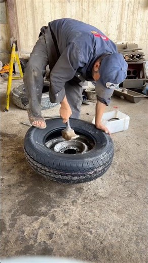 Manual Tyre Fitting Without Machine | New Tyre Installed by Hand 🔥