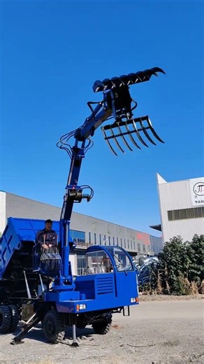 Si unlike vehicle-mounted grabbing, rotating wood grabbing machine, four-wheel drive agricultura
