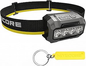 Nitecore HA23 UHE 600 Lumen MCT Outdoor Headlamp Multiple Color Temperatures Lightweight AAA Headlight Tag (Black)