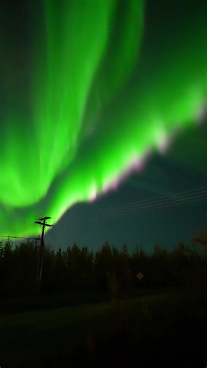 Intense, dancing aurora last night from my driveway in North Pole, Alaska. The best display I have seen this season by far. Check out this real-time motion! | Vincent Ledvina - 'The Aurora Guy'
