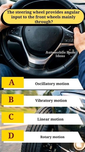 The steering wheel provides angular input to the front wheels mainly through?