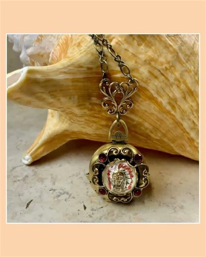 Indian Chief Four Photo Locket