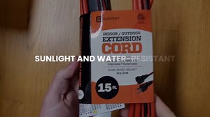25 FT Air Conditioner and Major Appliance Extension Cord, 14/3 Gauge Heavy Duty 15 Amps SPT-3 Cable, ETL Listed - Black