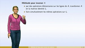 Matrices - partie 4 : inverse d'une matrice : calcul