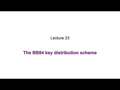23: The BB84 key distribution scheme