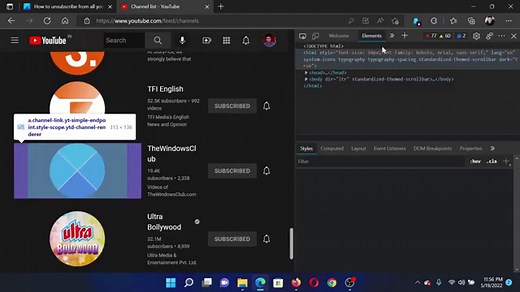 How to unsubscribe from ALL your YouTube channels at once