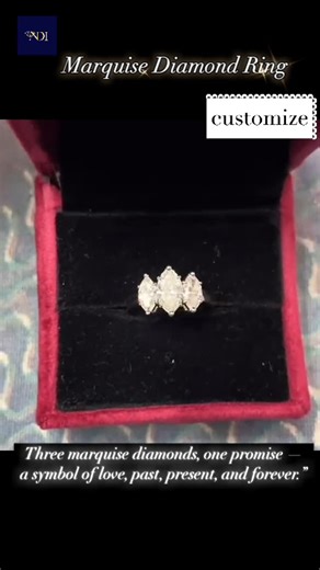 Nancy Diamonds India on Instagram: "A promise sealed in sparkle. Three marquise-cut diamonds come together in perfect harmony — representing love’s journey from the past, to the present, and into forever. 💍💎💫✨🫶🫰 Customized in natural diamonds, crafted with love — only at Nancy Diamonds India. Because every promise deserves a piece as timeless as your story. ⸻ Marquise diamond ring, promise ring, natural diamond ring, custom diamond jewelry, handcrafted ring, elegant diamond ring, Nancy Diam